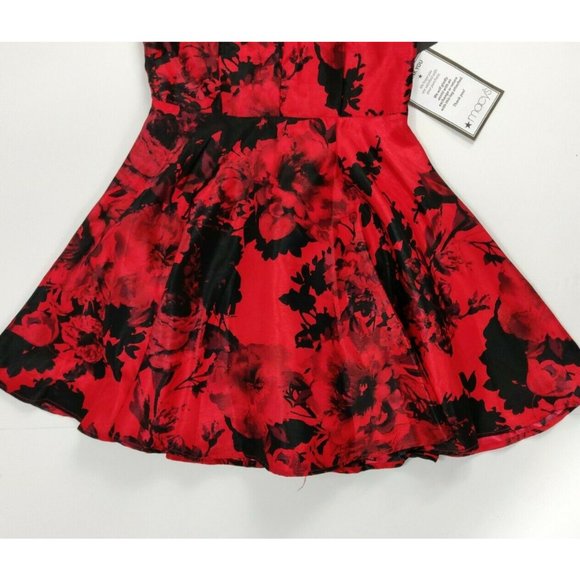 City Studios Womens Dress Juniors Size 3 Red Black - Picture 12 of 16